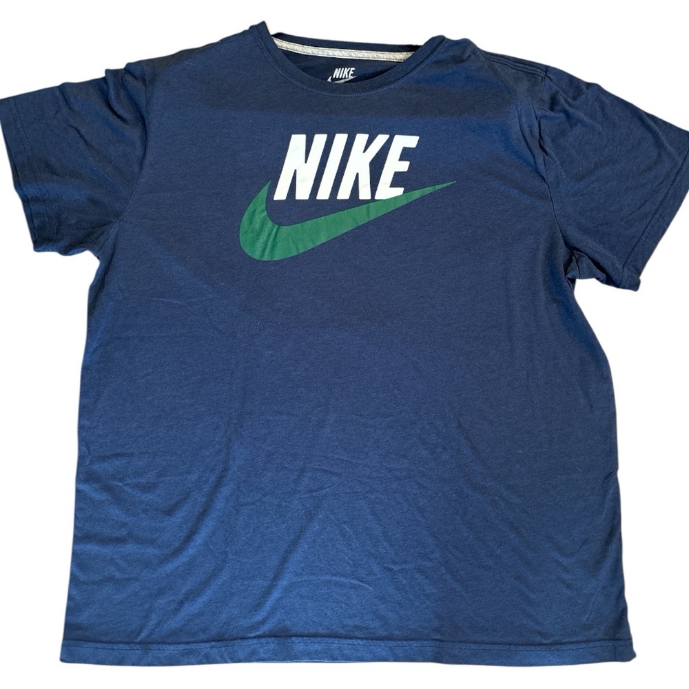 Nike Navy Tee with Emerald Swoosh